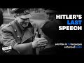 خطاب هتلر الأخير   استمع إلى صوت هتلر الحقيقي  صوت م حس ن  نجومي