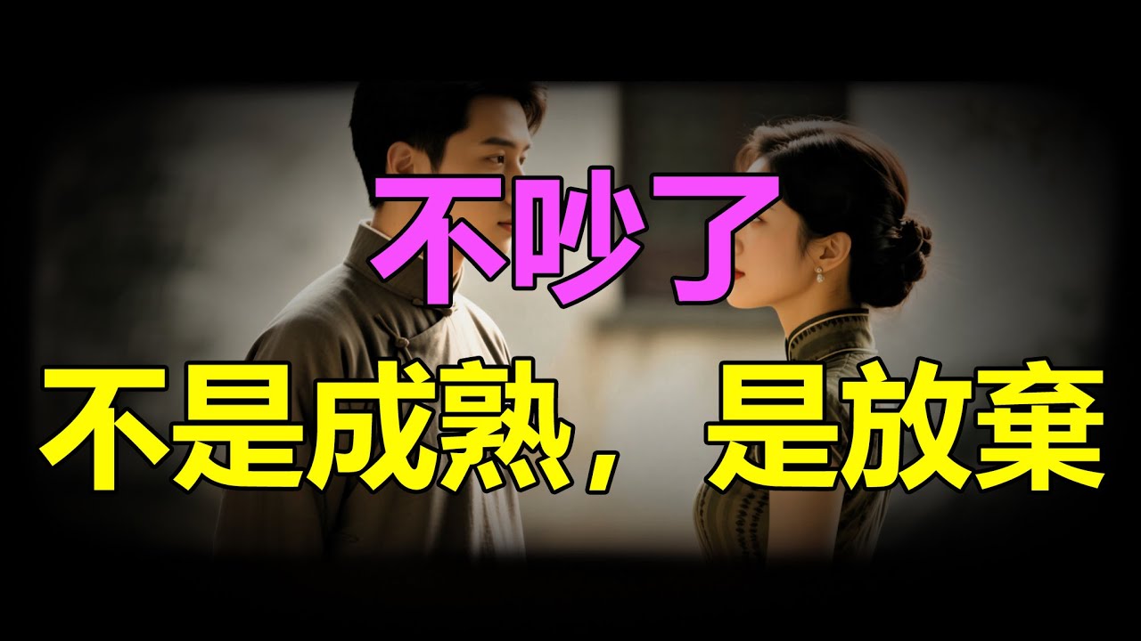 【天涯神贴】當一個男人不吵了，關係其實已經結束了