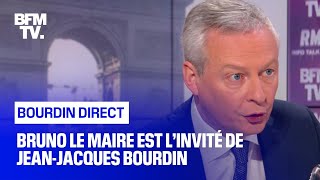 Bruno Le Maire face à Jean-Jacques Bourdin en direct