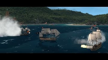 Pirate SOS Call! - Epic Battle 7 Spanish vs 3 Pirates - Naval Action at it