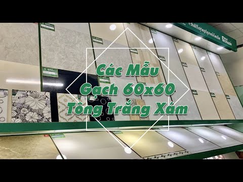 Các mẫu gạch lát nền 60x60 tông trắng xám đơn giản, tinh tế