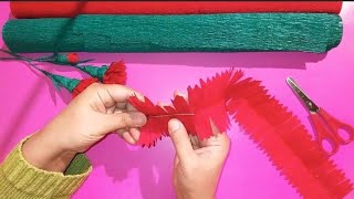 Let's make beautiful carnation flowers with crepe paper together💐