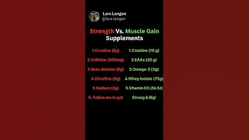The Best Supplements For Strength & Muscle Gains! Follow @lars.langen to get stronger and bigger