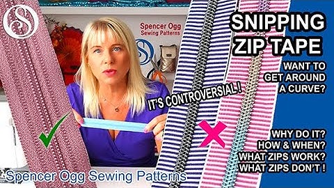 Snipping zips / zippers when sewing around a curve. Can I snip a zip? August 2023