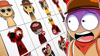 Dibujando Sprunkis Prohibidos Fase 1 A 12 Tunner Horror