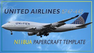 [RELEASE] United Airlines B747-422 Papercraft Template