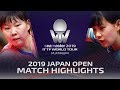 Zhu yuling vs miyu nagasaki  2019 ittf japan open highlights r32