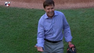 Costas tosses first...and second pitch