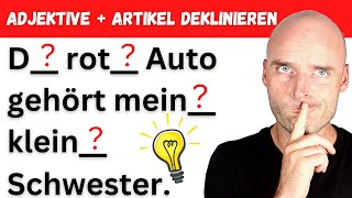 Artikel + Adjektive KORREKT deklinieren | Deutsch lernen B1 B2