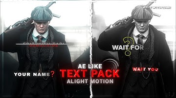 AE Inspired Text Animation In Alight Motion (XML+Preset) Text effect alight motion