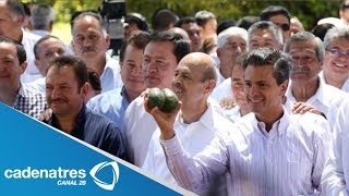 Enrique Peña Nieto se reúne con agucateros en Uruapan, Michoacán