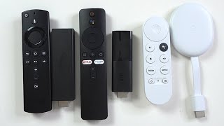 Chromecast Google TV vs Amazon Fire TV Stick 4K vs Xiaomi Mi TV Stick