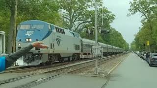 Amtrak Train #153 arrives in Ashland, Va. on Train Day April 27,2024