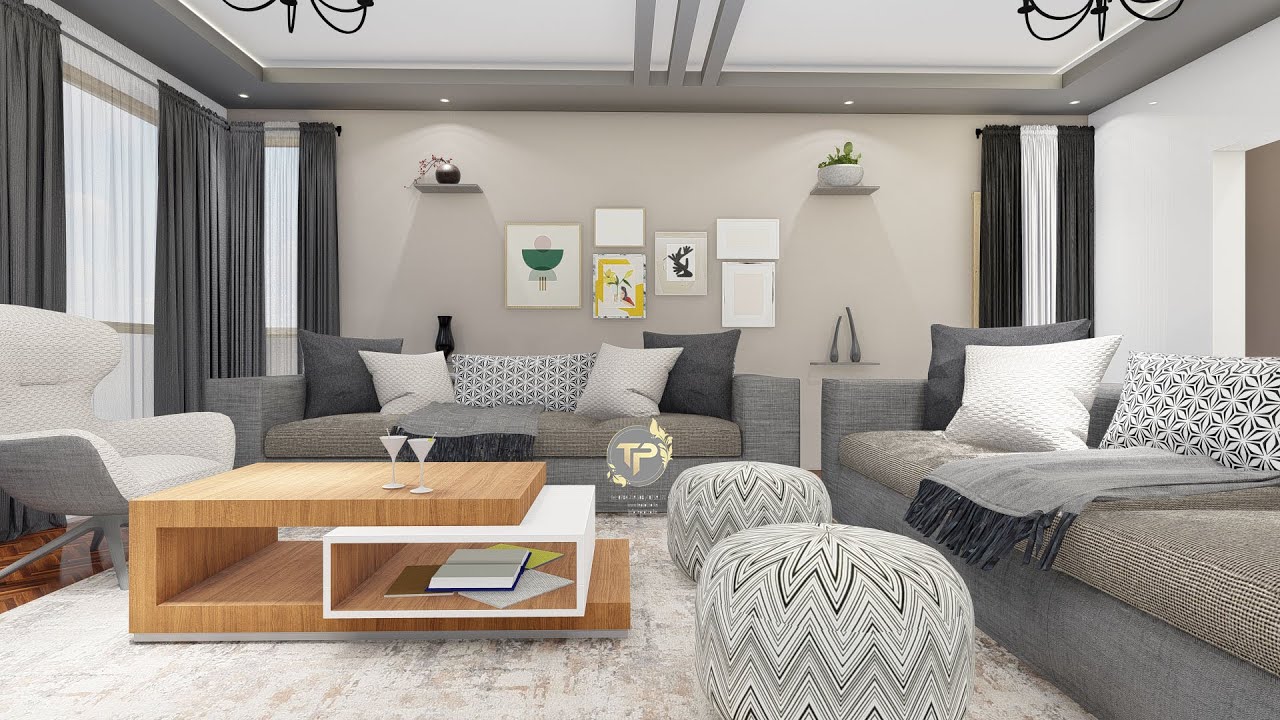Modern 3 bedroom bungalow interior design - YouTube
