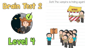 Brain Test 2 Monster Hunter Joe Level 4 The vampire is hiding again Walkthrough Solution