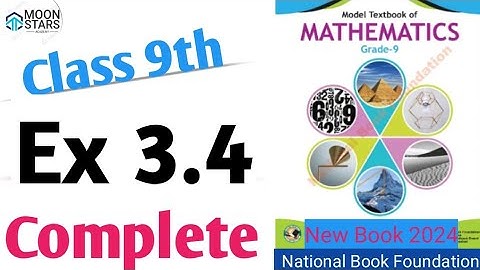Class 9 Exercise 3.4 NBF Maths Ex 3.4 Class 9th federal board FBISE Math national Book foundation