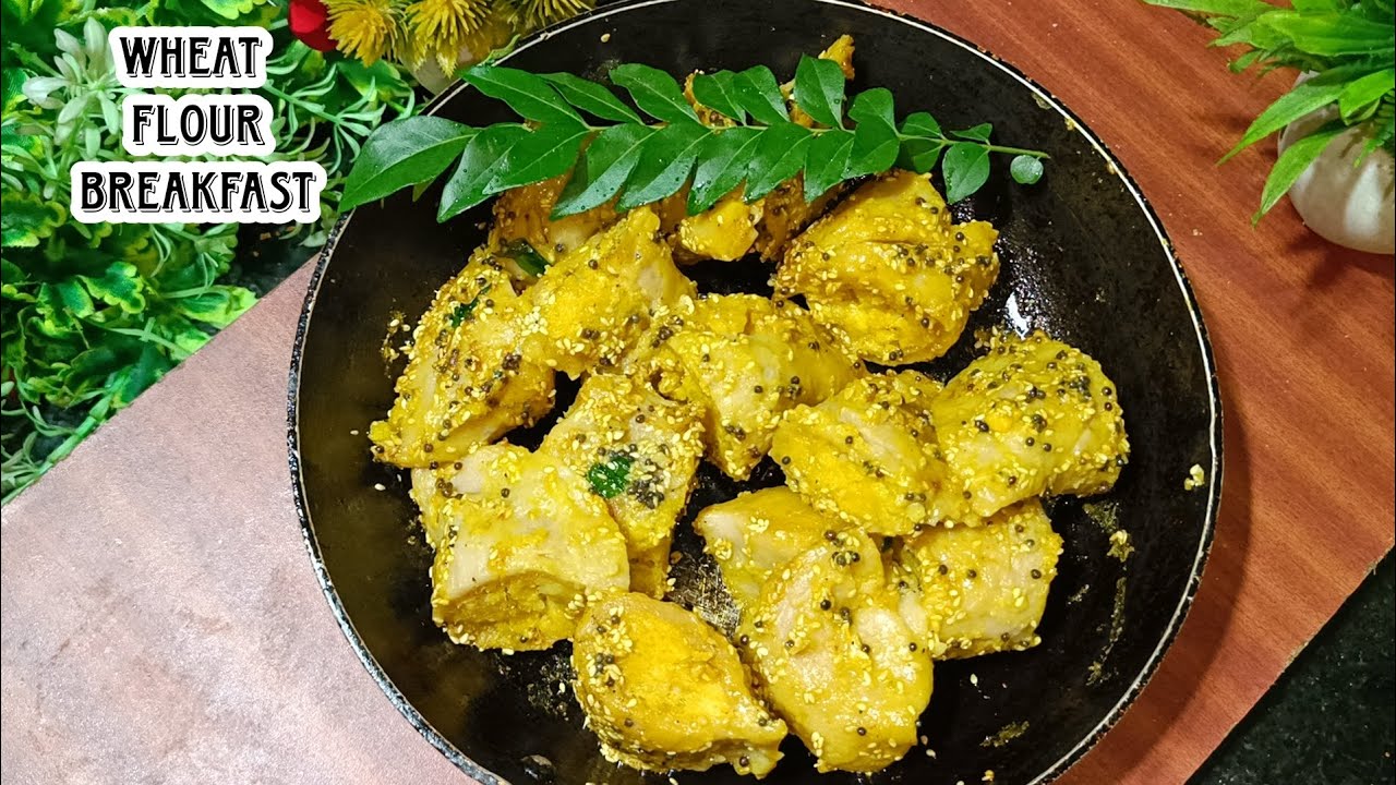 Wheat flour breakfast recipe गेहूं के आटे से बनाए बिलकुल नया नाश्ता