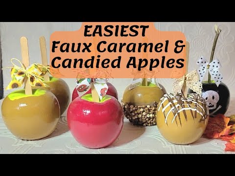CRAFTILICIOUS COLLAB / How to make faux caramel & candied apples - YouTube