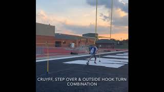 Football Ball Mastery - Cruyff, Step Over & Outside Hook Turn Combination