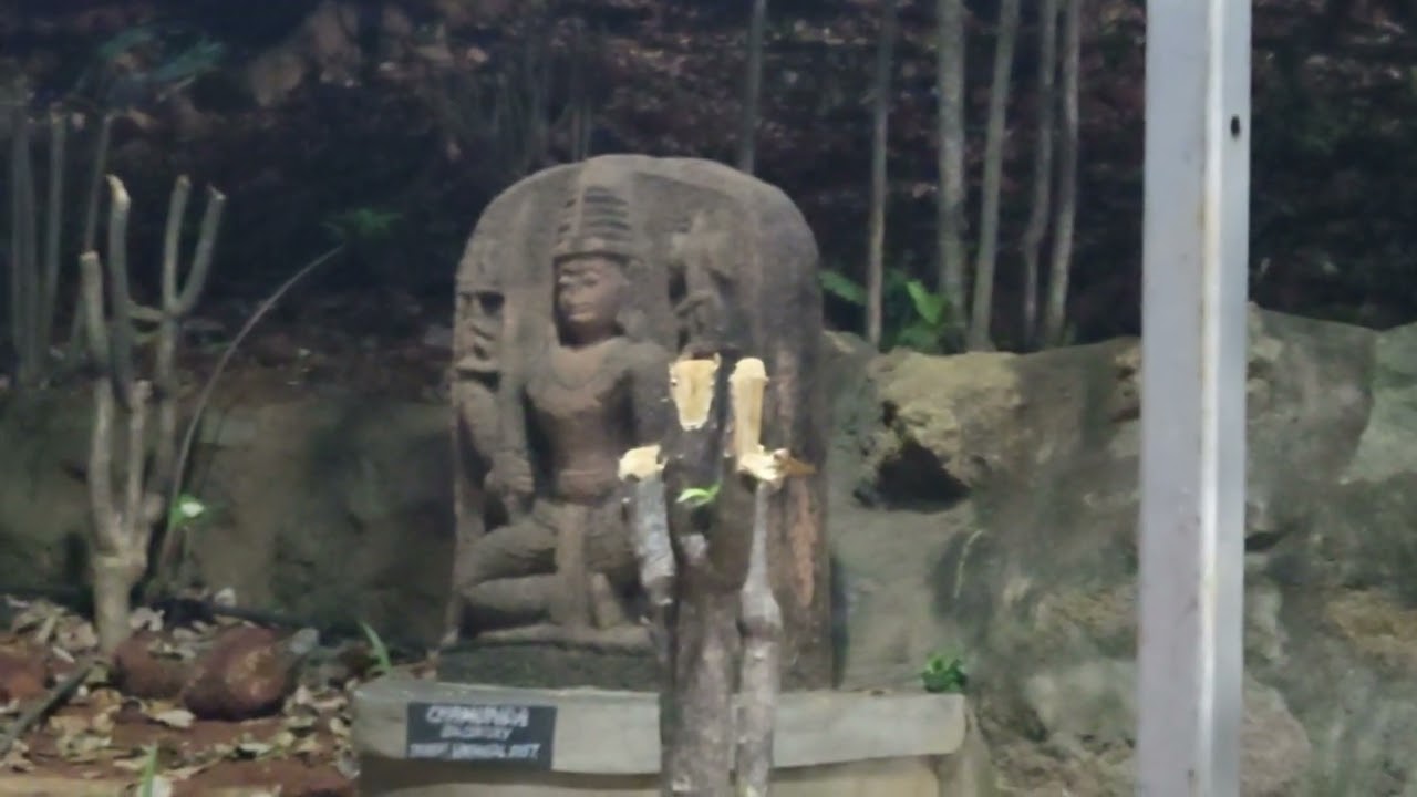 Old medieval sculptures outside Birla museum 