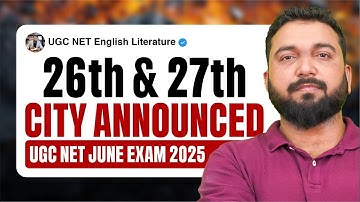 UGC NET English Literature Exam City Intimation Released | Latest Notification | 26th 27th June 🔥✌️