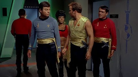 Kirk, McCoy, Scotty, and Uhura are in the Parallel Universe