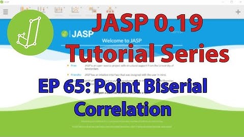 JASP Tutorial: Point Biserial Correlation (Episode 65)