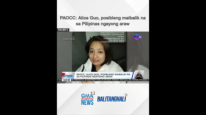PAOCC - Alice Guo, posibleng maibalik na sa Pilipinas ngayong araw | Balitanghali