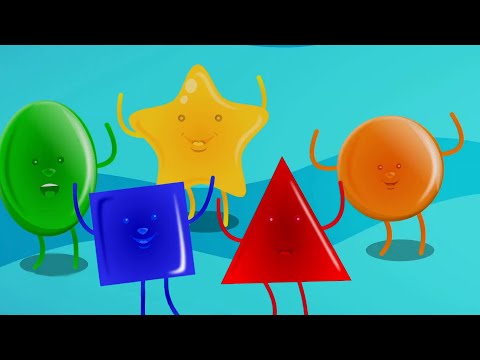 Five Little Shapes, Nursery Rhyme And Sing Along Song for Kids