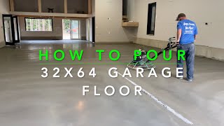 Pouring a 32X64 garage floor!!