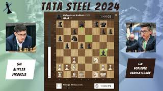2 prodigies Alireza Firouzja and Nodirbek Abdusattorov clashed - Round 4 Tata Steel Chess 2024