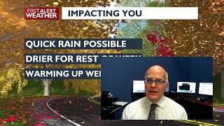 First Alert Weather - Drier conditions start today, with a warming trend starting tomorrow - Jason