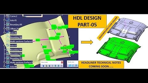 HEADLINER DESIGN PART 5 #passengercar  roof design.