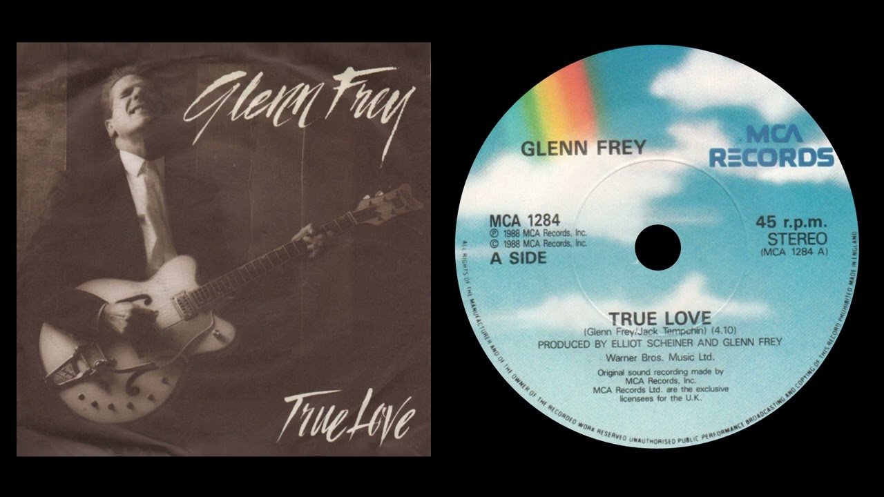 Glenn Frey True Love Music Script Two Hearts Song Lyric Print - Song Lyric  Designs