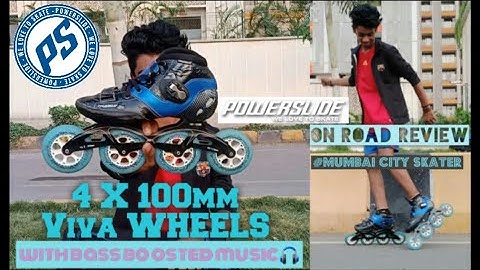 Powerslide R2 Inline Speed Skates Shoes with 100mm Viva Innova Wheels.