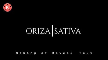 How to create Reveal Text on Android | Kinemaster Tutorial