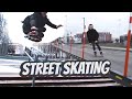 First street skating on skates after winter