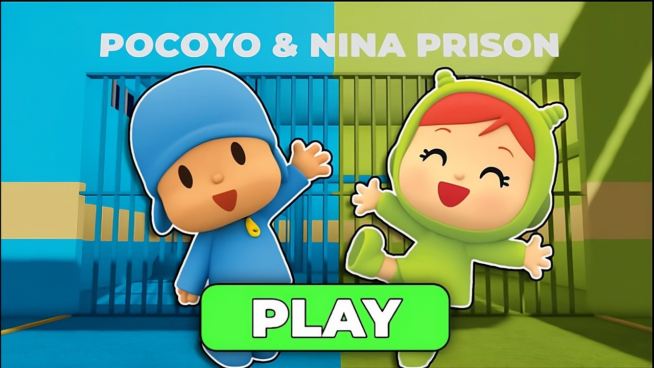 POCOYO & NINA PRISON RUN! Obby roblox! Gameplay Walkthrough No Death 4K