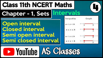 Intervals | Closed, Open, Semi - open, Semi - closed intervals | Class 11th NCERT Maths | AS CLASSES