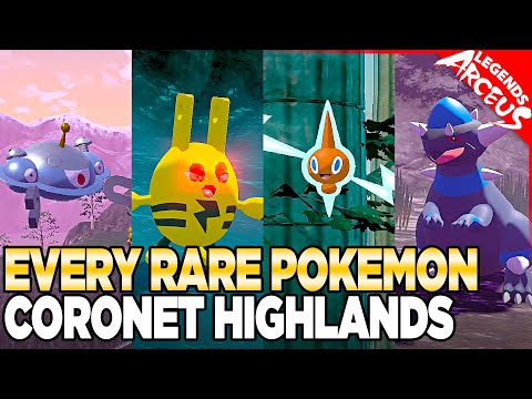 Every Rare Pokemon in Coronet Highlands - Pokemon Legends Arceus