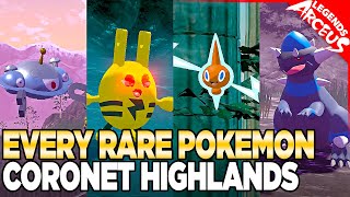 Every Rare Pokemon in Coronet Highlands  Pokemon Legends Arceus