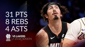 Jaime Jaquez 31 punten 8 rebounds 4 assists tegen Lakers seizoen 25/26