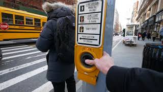 Funny Talking Crosswalk in NYC with accent - Wait! Wait! Wait!
