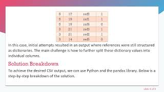 How to Split Dictionary Values in a Nested JSON for CSV Conversion with Python