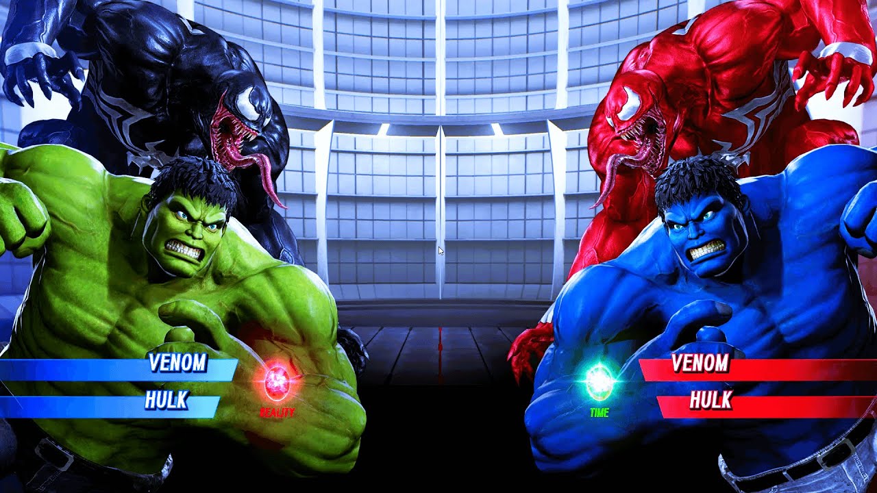 Black Venom & Hulk vs Red Venom & Hulk (Hardest) Marvel vs Capcom ...