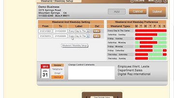SAAS - Setup Weekend Weekday Time Periods