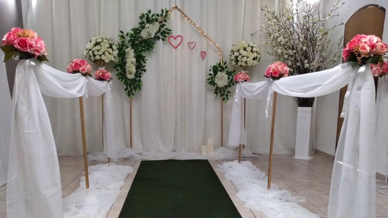 Como Montar Decoração Casamento Corredor Cerimonial Simples Igreja