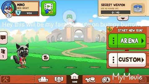 Fastest route on bumpy burrows