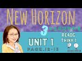 [No.5]ニューホライズン3年生Unit1(Read & Think1)p.12-13 ニューホライズン英語教科書