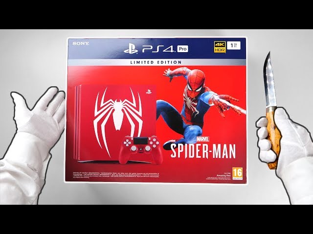 PS4 Pro "SPIDER-MAN" Limited Console! Unboxing Marvel's Spider-Man Amazing Red Playstation 4 - YouTube